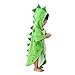 yaode Children's Beach Towels Breathable Warm Child Cartoon Bathrobes Polygonal Dinosaur Hooded Towel Bath Towels (Green)
