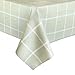 LEEVAN Heavy Weight Vinyl Rectangle Table Cover Wipe Clean PVC Tablecloth Oil-proof/Waterproof Stain-resistant-54 x 108 Inch(Matcha Plaid)