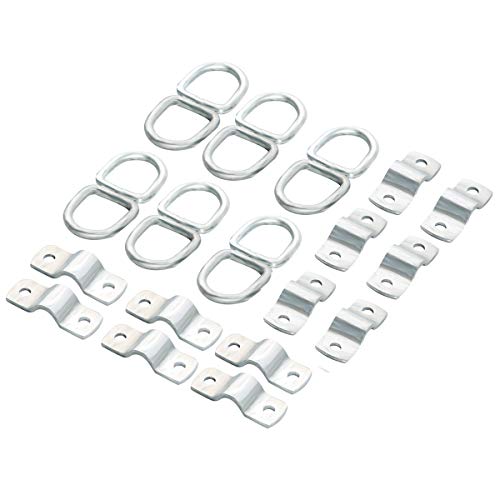 NATGAI 12 Pack D-Ring Tie Downs, 1/4" D-Rings Anchor Lashing Ring for Loads on Trailers Trucks RV Campers Vans ATV SUV Boats Motorcycles etc Vehicles, 1200 Pound Capacity per Ring - Thumbnail 6