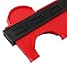 AlexBasic Extended Contour Gauge Duplicator 10 Inch Profile Gauge Shape Duplicator Copying Tool Pots Making Tool for Perfect Fit and Easy Cutting (Red-3cm Wider)