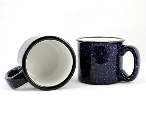 Marble Creek Ceramic Mug, 15oz - Set of 4 (Cobalt Blue)