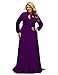 LALAGEN Women's Vintage Long Sleeve Plus Size Evening Party Maxi Dress Gown Purple XXXL