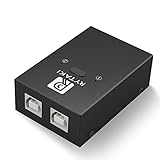 Rytaki USB Sharing Switch 2 Computers Sharing 4 USB Devices, USB 2.0 Peripheral Switcher Adapter Hub for Mouse, Keyboard, Scanner, Printer
