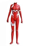 Wish Costume Shop Darling Cosplay Costume FRANXX Zero Two Battle Suit Bodysuit (M, Red)