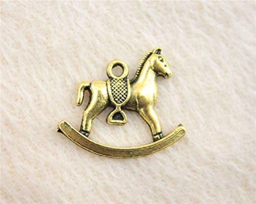 Taliyah 15 Pieces Rocking Horse Charms Charm Bracelet for Jewelry Making Supplies