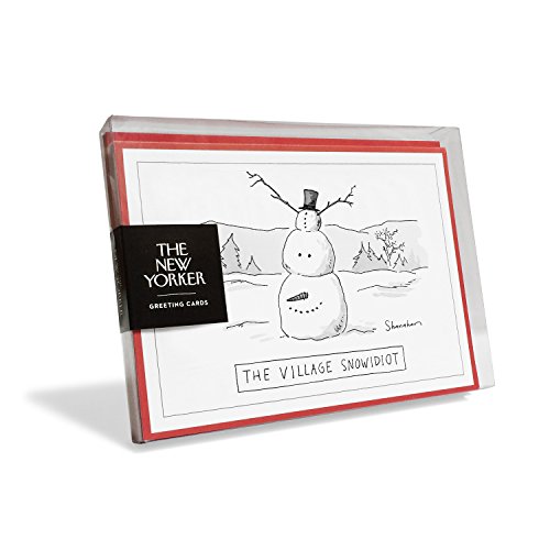 The New Yorker Cartoon "The Village Snow Idiot" Holiday Cards (Box of 8)
