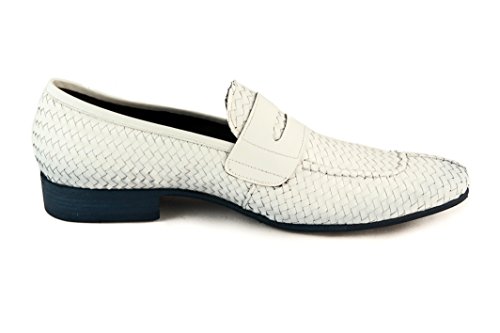 Jo Ghost Men's Patent Leather Loafer 42 White