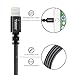Iphone Cable,TIMMY iPhone Charging Cable 3PACK 6ft Nylon Braided iphone Charger Cable to USB Data Synchronization Cable Charger (BLACK)
