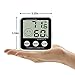 Digital Thermometer Indoor Hygrometer Humidity Meter Room Temperature Monitor Large LCD Display Max/Min Records for Home Car Office by SoeKoa