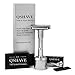 QSHAVE Premium Quality Adjustable Double Edge Safety Razor 700 (1 Razor, 1 Stand, 1 Leather Protective Sleeve & 5 pcs Titanium Coated Blades)
