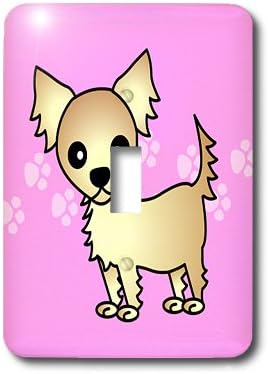 3drose Lsp 28479 1 Cute Cream Tan Longhaired Chihuahua Pink With