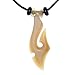 Marycrafts New Zealand Maori Style Buffalo Horn Hand Carved Men Necklace Pendant