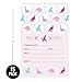 Girls Dinosaur Birthday Party Invitations (15 Pack) with Pink Envelopes Kid's Celebrations