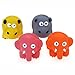 Chiwava 4PCS 3.1'' Squeak Latex Puppy Toy Lovely Elephant Cow Sets Pet Interactive Play for Small Dogs Assorted Color