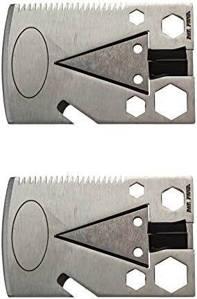 Paramount Essentials Survival Axe Card For Your Wallet Tackle Box or Survival kit The Perfect EDC Tool For Prepper supplies Camping Hiking 19 Outdoor Tools in 1 Made of Durable Stainless Steel (2)