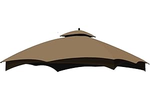 ontheway Replacement Canopy Top for Lowe's Allen Roth 10X12ft Gazebo #GF-12S004B-1 (Brown)