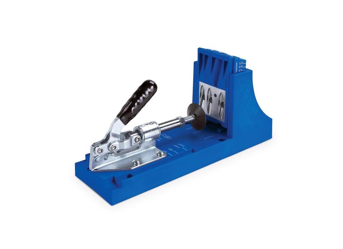Plantilla para agujeros de bolsillo Kreg K4 - Plantilla ajustable y versátil para uniones fuertes - Cree uniones perfectas y sólidas como una roca - Guías de perforación fácilmente ajustables - Para materiales de 1/2 a 1 1/2 de espesor