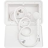 Dura Faucet DF-SA170-WT RV Exterior Shower Box Kit with Lock (White)