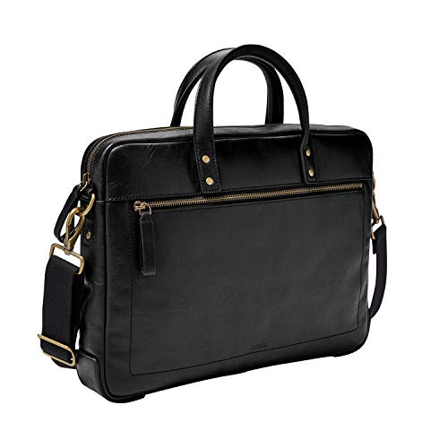fossil haskell double zip briefcase