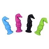 Chewable Pencil Toppers,Silicone Pen Cap,Therapy Toys,Oral Therapy Chew,Special Needs Sensory Motor Aid,Chewing Aid,4 Pack With Exclusive Colors