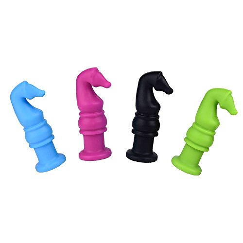 Chewable Pencil Toppers,Silicone Pen Cap,Therapy Toys,Oral Therapy Chew,Special Needs Sensory Motor Aid,Chewing Aid,4 Pack With Exclusive Colors