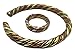 Tibetan Three Metal Healing Medicine Bracelet and Ring Set with Copper. Unisex (Twisted-2)