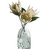 3 Stem King Protea Artificial Flowers Real Touch Silk Protea Cynaroides for Wedding Table Centerpieces Flower Arrangements Decor Bouquet (Light Yellow)