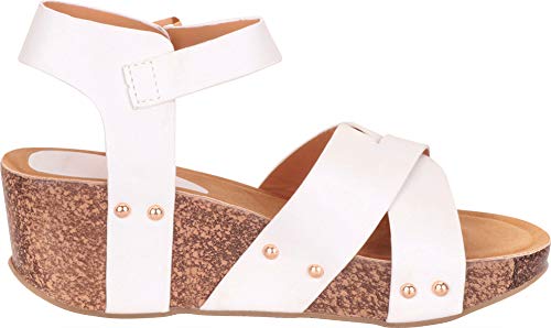 Cambridge-Select-Womens-Crisscross-Strappy-Studded-Chunky-Platform-Mid-Wedge-Sandal