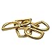 Okones 6Pcs,1'' (25mm) Inner Width,Solid Brass D Ring for Straps Bags Purses Belting Leathercarft (1'' 25mm, BRA0071)