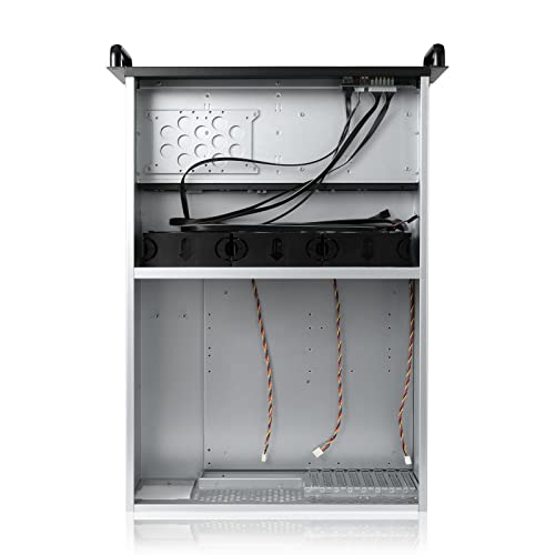 RackChoice 4U Rackmount Server Chassis 8-Bay 12Gbps Hot-Swappable SATA/SAS, EATX/ATX Compatible, Alloy Steel, Black, Ideal for Data Centers & SMBs