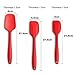 Silicone Spatula 3-piece Set, Ergonomic Handle High Heat-Resistant Spatulas, Non-stick Rubber Spatulas with Stainless Steel Core, Red