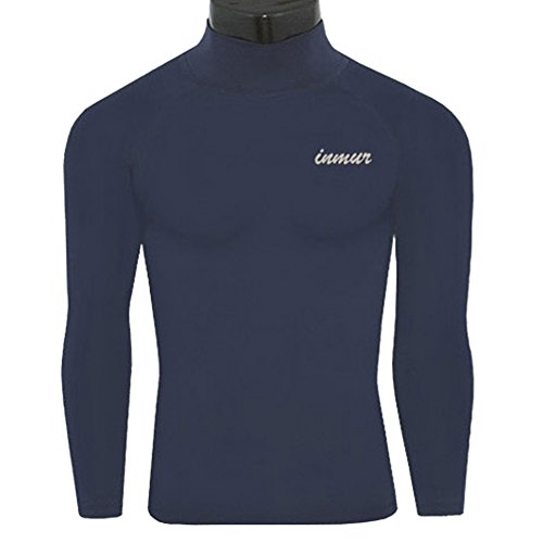 Your Gallery Men's Thermal Compression Base Layer Long Sleeve Turtleneck Top Large Navy