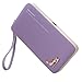 Smartphone Wristlet,Ladies Clutch Purse Wallet Mobile Phone Wristlet Wallet Large Capacity with Strap Wrist for iPhone X/8/8 Plus/7/7 Plus/6S /6S Plus/6/Samsung Galaxy S8/S7/S6 by Emoonland(Purple)