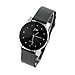 Aokdis (TM) Hot Selling Fashion Gentlmen PU Leather Dail Quartz Watch Black