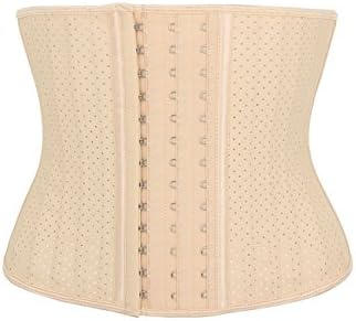 CURE SECRET Women’s 25 Steel Boned Air Hole Waist Trainer Cincher Breathable Corset Short Torso Girdle