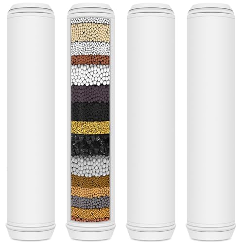 JISIZKY Replacement Shower Filter Cartridge Compatible With PWERAN Filtered Shower head for Hard Water Reduce Chlorine and Harmful Substances (4-Pack) at Amazon