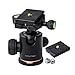 TRIPLE TREE tripod Ball Head,360 Degrees Rotation for Canon Sony Nikon DSLR Cameras, Tripod and Monopod, Maximum Load 17.6 Lbs, Two 1/4