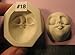 #0018 - Flexible Food Grade Silicone Press Push Mold Mould of a Character Doll Face Cab