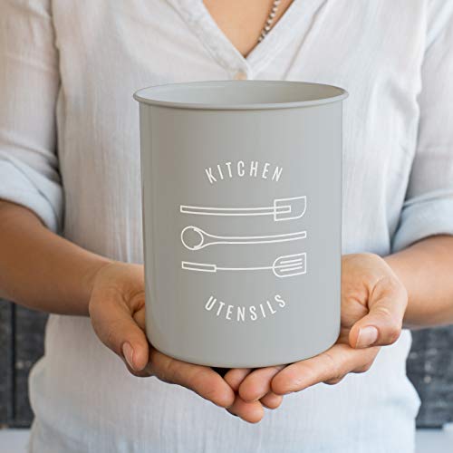 Now Designs Utensil Crock, Light Grey