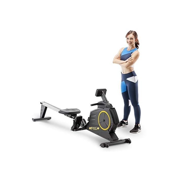 CIRCUIT FITNESS Deluxe Foldable Rowing Machine with 8