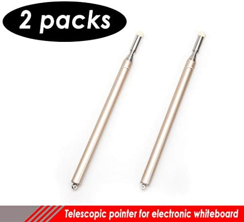 2 Packs Telescopic Teachers Pointer Professional Touch whiteboard Pen Felt Head 1 Meter Stainless Steel Telescopic Pointer