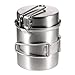 Qunlei Camping Cookware Mess Kit, Stainless Steel Complete Lightweight Folding Kit for Camping Hiking & Backpacking for 1-2 Adultthumb 1