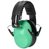 AmazonBasics Kids Ear Protection Safety Noise Earmuffs, Green