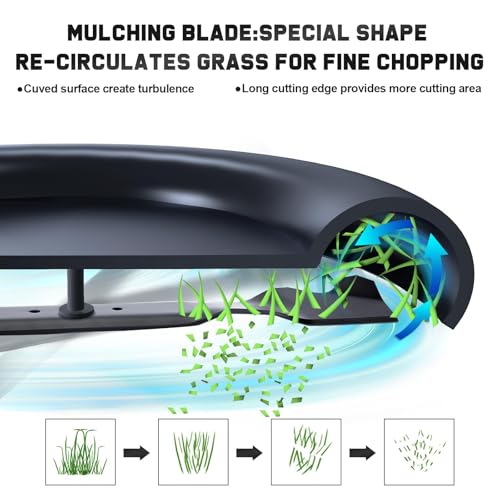 Grasscool 942-0741A 21 inch Deck Troy Bilt Mower Mulching Blade Replacement | Fits TB110 TB240 TB230 TB130 TB200 TB130XP TB160 TB210 TB320 Push Lawn Tractor 742-0741A,Mulch Bagger Sharp Cuts Grass Gator