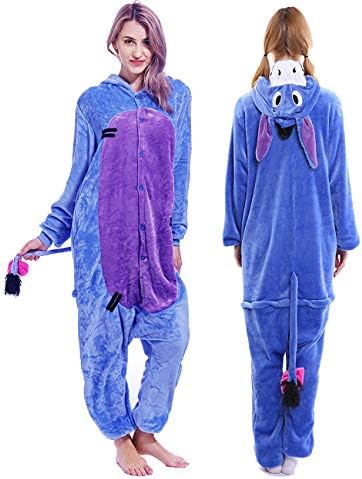 Adult Plush One Piece Pajamas Character Animal Halloween Cosplay Costume for Women Men Teens