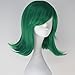 Miss U Hair Girl Adult Synthetic Short Wavy Green Hair Anime Cosplay Costume Wig C282
