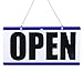 Eagle Open and Closed Sign, Plastic, with Hanging Chain, Dual Sides with “Will Return” Clock, 6X11.5-Inches