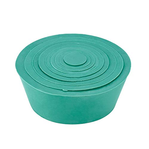 Bluecell Silicone Set of 9 Different Sizes Buchner Funnel Flask Tapered Collar Adapter for Filtration