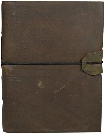 ALBORZ Handmade Leather Journal, Antique Writing Notebook, Diary for Men and Women, Best Gift for Art Sketchbook , Size 7 x 5 inches