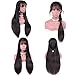Straight 360 Lace Front Wigs Human Hair Lace Front Wigs With Baby Hair Pre Plucked For Black Women 9A Unprocessed Virgin Brazilian Hair 130% Density (14”,360 wig,natural color)